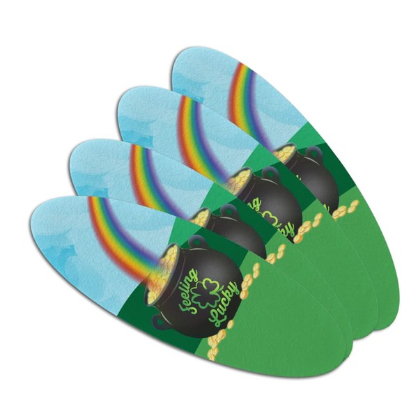 St. Patrick's Day Feeling Lucky Pot of Gold Double-Sided Oval