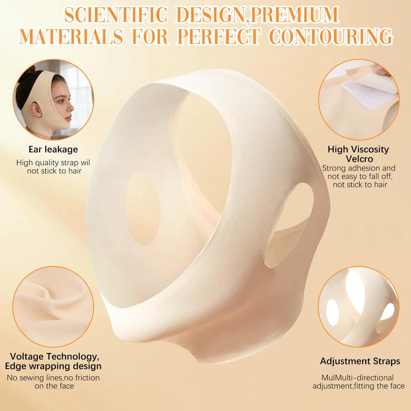Collagen Face Sculpt Wrap, Skin-Friendly and Breathable, Reusable Face Mask