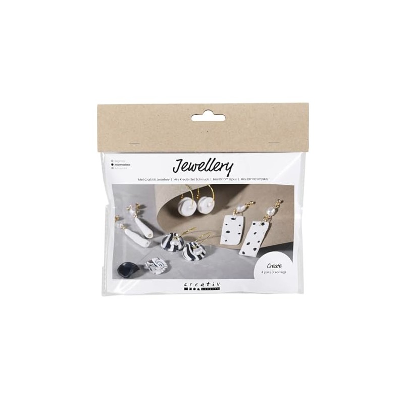 Creativ Mini Craft Set Jewellery, Black, White, 1 Pack, Mulricolour
