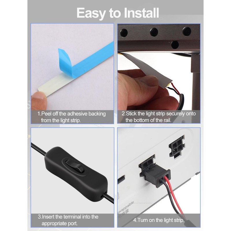 3D Printer Accessories 24V COB Light Bar Kit for Bambu