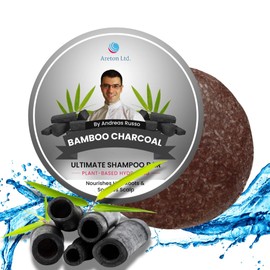 HandMade Shampoo Bar – Natural Shampoo Bar and conditioner For Dry Hair, Hair Nourishment, Prevents Spilt Ends With Plant Based Hydrating SLS Free Shampoo Bar (Bamboo Charcoal)