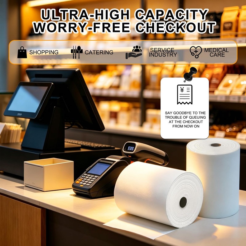 Sticky Thermal Receipt Paper 3 1/8" x 170' | 6
