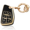 Aoocar 6 Button TPU Key Fob Cover with Bling Ring,