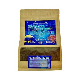 Ron's Cichlid Premium Fish Food for Tropical Fish, Sinking Pellets Made by Ron with Real Spirulina Algae, Shrimp, Krill & Other Ingredients for Brighter & Healthier Fish, 1lb (Pack of 1)