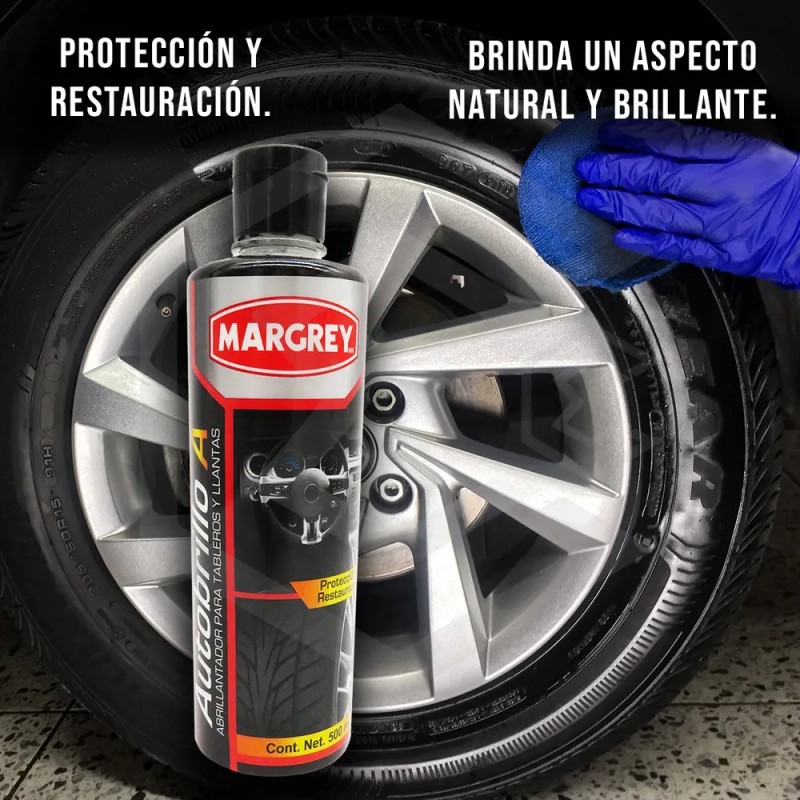 Autobrillo A 500ml Abrillanta Protege Tablero Llanta Margrey Color Blanco