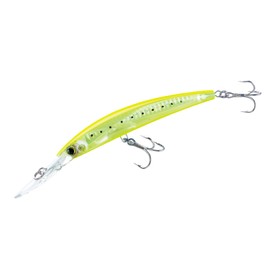 Yo-Zuri Crystal 3D Minnow Deep Diver Lure, Chartreuse Silver, 5-1/4-Inch