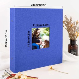 Ywlake Photo Album 4x6 600 Pockets Photos, Linen Cover Large Picture Albums Holds 600 Horizontal and Vertical Photos Blue