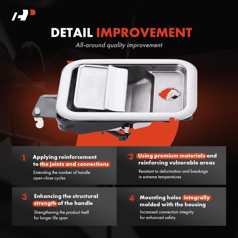 A-Premium Front Left Driver Side Exterior Door Handle with Keyhole