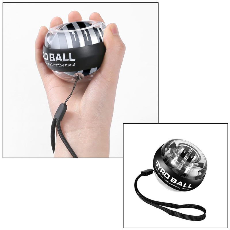 Automatically Activated Wrist Force Enhancer Ball with LED Light, Forearm