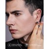 KRKC&CO Black Earrings Stud for Men, 925 Sterling Silver Hypoallergenic