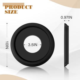 BBTO 2 Pack Black Ceiling Medallion for Light Fixtures and Ceiling Fans Chandeliers 10" Od x 3.5" ID(Classic)