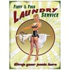 Fluff and Fold Laundry Service funny metal sign 200mm x 150mm (og)