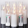 Amagic Pure White Flameless Candles, Battery Operated Candles, Acrylic Flickering