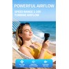 Mini Pocket Handheld Fan, 100 Speed Button Adjustable Personal Fan,
