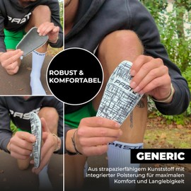 PASTE ® Shin Pads Football for Men, Women & Children Generic White - Shin Pads for Football Socks, for Inserting - Shin Guards Shin Guards Non-Slip Thin with Pad