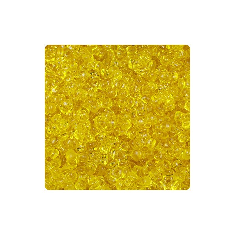 BeadTin Dark Yellow Transparent 11mm TriBead Craft Beads (500pcs)