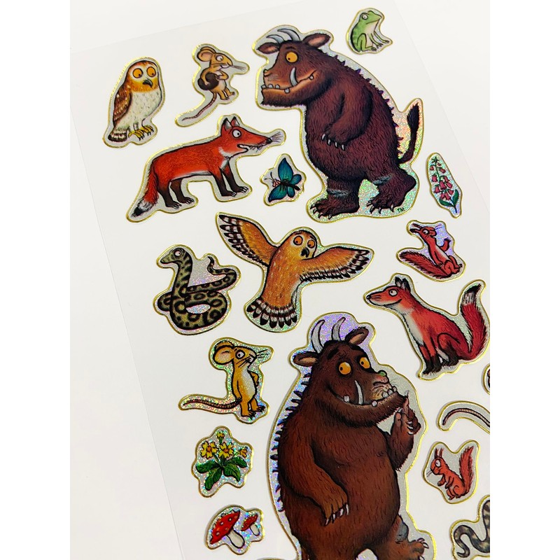 Paper Projects 01.70.06.140 The Gruffalo Sparkly Reusable Stickers, Blue, 19.5cm