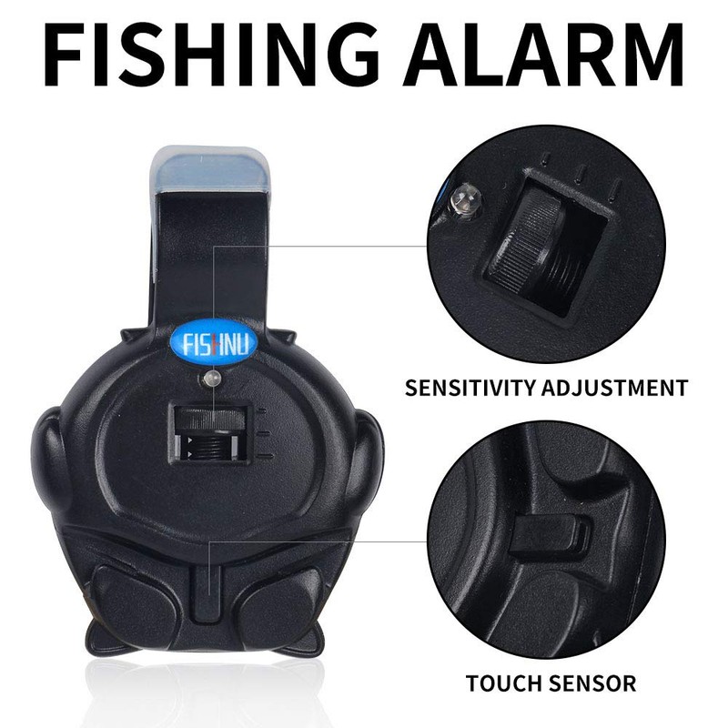 FISHNU Double Alarming Electronic Fishing Bite Alarm with LED Light