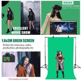 Photography Backdrop, 5 x 10FT Photography Studio Non-woven Background For Studio Props Prodcut Portrait Photo Backdrop Shooting, Green