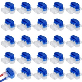 Pack of 25 Robotic Lawnmower Cable Connectors, Lawn Mower Automower Cable Connectors, 314 Waterproof Cable Clamp for Boundary Cable Repair Kit Connection Clamps