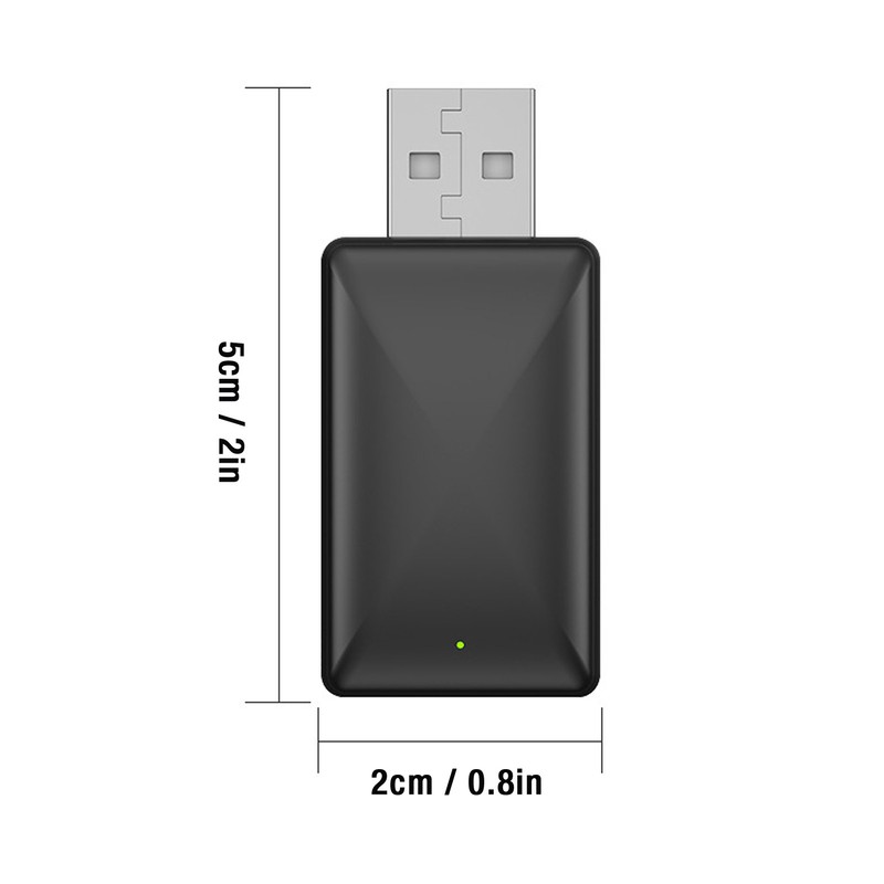 for Carplay Wireless Adapter with USB C USB A Cable
