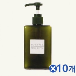 Multipurpose basic square pump container 280ml-Dark Green x 10