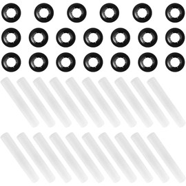 Garage Door Hinge Quiet Roller Sleeves,Heavy-Duty Garage Door Wheels Replacement Garage Rollers 11mm ID 80mm Length Roller Shaft Nuts Bearing Gaskets for Cars RV Garage Doors (20pcs)