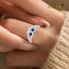Fidget Rings for Anxiety Women, Sterling Silver Anxiety Ring Sapphire