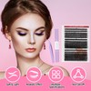 320Pcs Soft Natural Cluster Lashes Kit, 60D+80D+100D DIY Extension Kit,