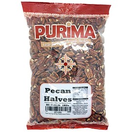 Pecans 1Kg - Fresh Extra Light Halves Natural Whole Large Pecans Premium Californian Raw Pecan Nut Halfs USA PURIMA