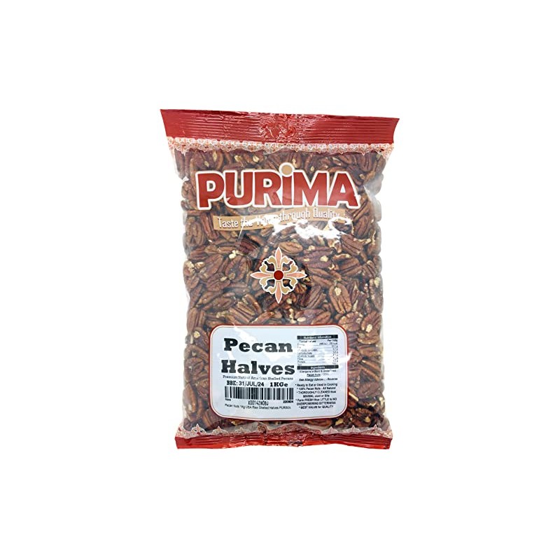 Pecans 1Kg - Fresh Extra Light Halves Natural Whole Large