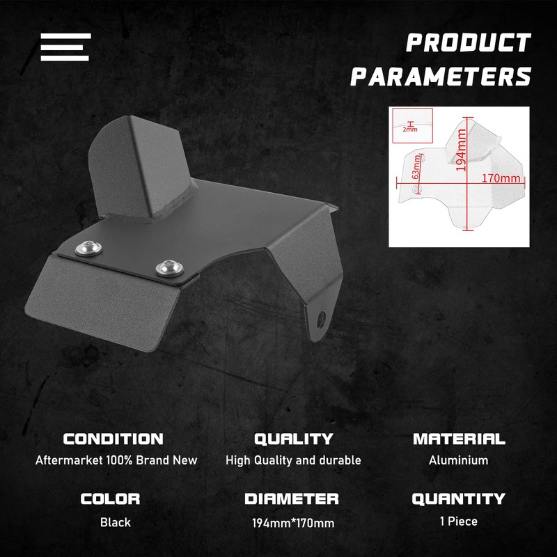 Lorababer Motorcycle Rear Shock Heat Shield Exhaust Pipe Protection Cover
