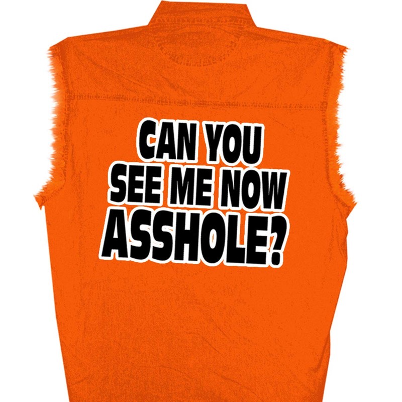 Hot Leathers Bikers Against Dumb Drivers Sleeveless Denium Shirt (Safety