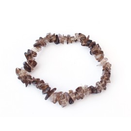 Reiki Energy Charged Smoky Quartz Crystal Chip Bracelet (Beautifully Gift Wrapped)