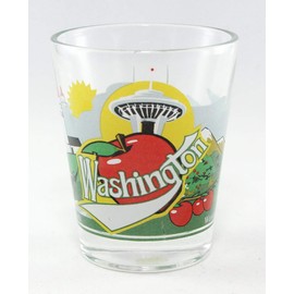 Washington State 3 View Shot Glass