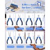 Toolour Jewelry Pliers Set Jeweler Making Tools Kit with Wood
