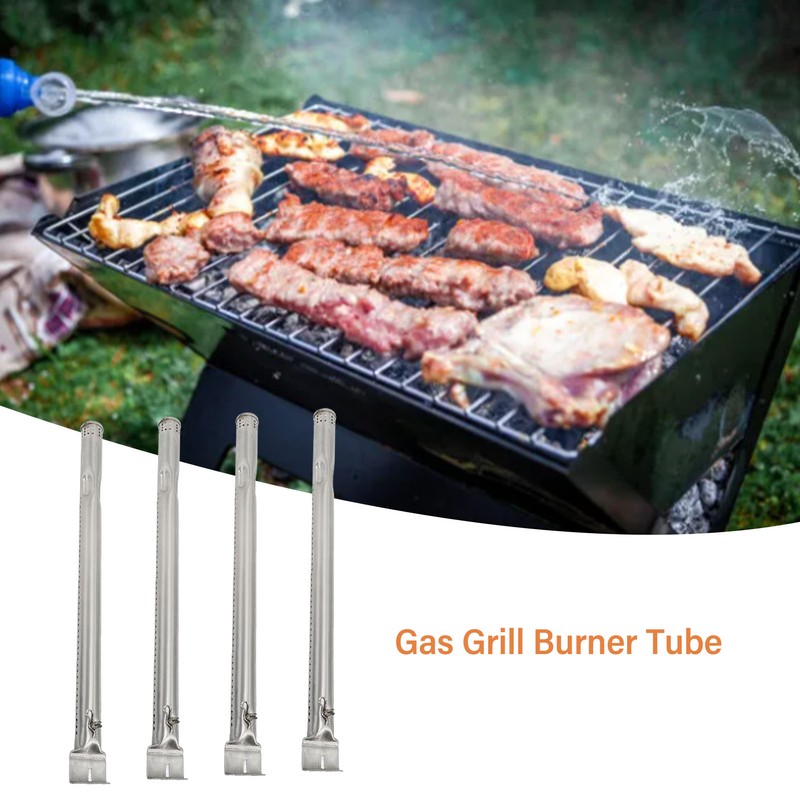 4PCS Gas Grill Burner Tube Stainless Steel Universal High Strength