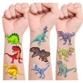 Dinosaur Temporary Tattoos - 96pcs Dino Tattoo Stickers Roar Dinosaur Trex Birthday Party Decorations Supplies Favors Decor Cute Dino Activities Temp Tattoos for Kids Boys Girls