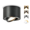 GeyouLux LED Surface-Mounted Spotlights, Dimmable, Extra Flat, 30° Swivel, Diameter