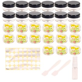 Pack of 27 containers, 5 ml, jars with lid, lip balm container, jar, cream jar, empty