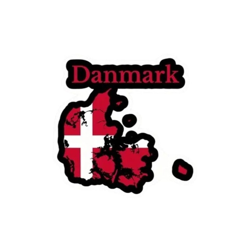 Sticker Danmark 15 x 15 cm Denmark Map Outdoor Sticker
