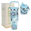 Vaso Térmico De 1.2l Acero Inoxidable Con Popote Y Calor/frí