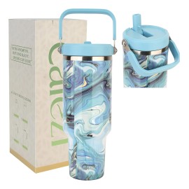 Vaso Térmico De 1.2l Acero Inoxidable Con Popote Y Calor/frí