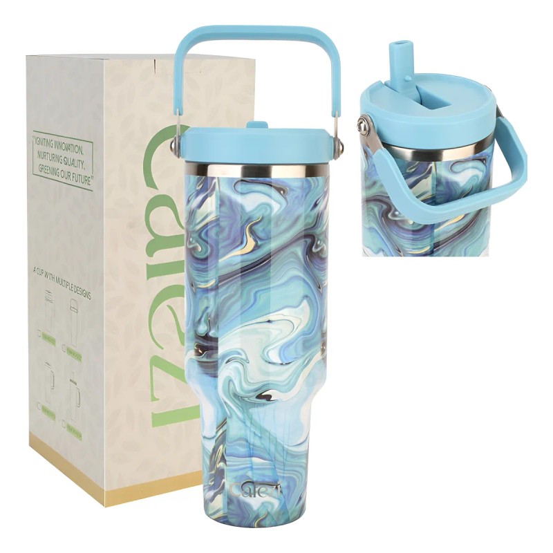 Vaso Térmico De 1.2l Acero Inoxidable Con Popote Y Calor/frí