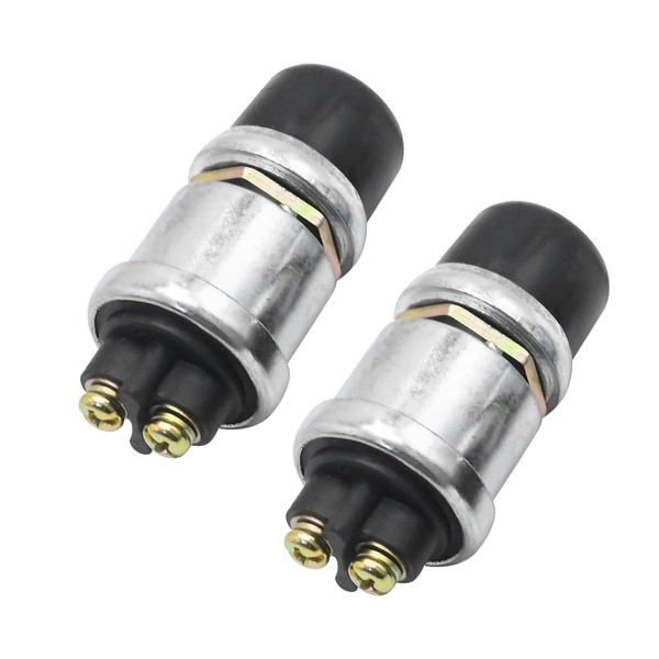 EATAKWARD 2Pcs Weatherproof 12V / 24V Push Button Momentary Start