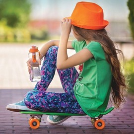 DAFI Water Bottle with Filter, 0.5 L, Water Bottle with Water Filter, BPA-Free, Sports Bottle with Filtered Water for Travel, Filter Bottle Outdoor + Activated Carbon Filter Straw, Water Bottle