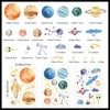 Watercolor Glow in The Dark Stars Solar System Wall Decals,