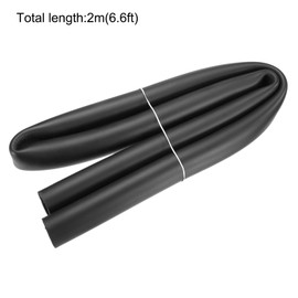 sourcing map Foam Tubing for Handle Grip Support, Pipe Insulation, 40mm ID 55mm OD 2m Length Black