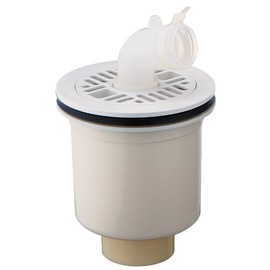 SANEI H5550C-W-50 Washing Machine Drain Trap, VU and VP Pipes, White