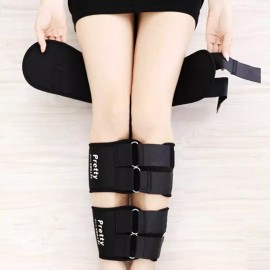 휜다리벨트 라인 무릎 하체 고정 3중 종아리 벨트 길이 각선미 롱다리 셀프 보정 [블랙] Curved Leg Belt Line Knee Lower Body Stabilizing Triple Calf Belt Length Leg Aesthetics Long Leg Self Correction [Black]